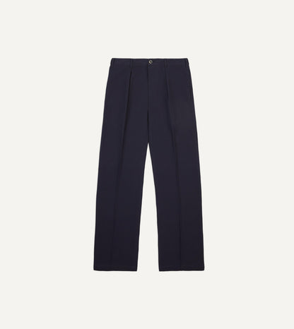 Drake's Navy Seersucker Games Trousers