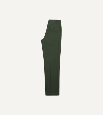 Drake's Olive Seersucker Games Trousers