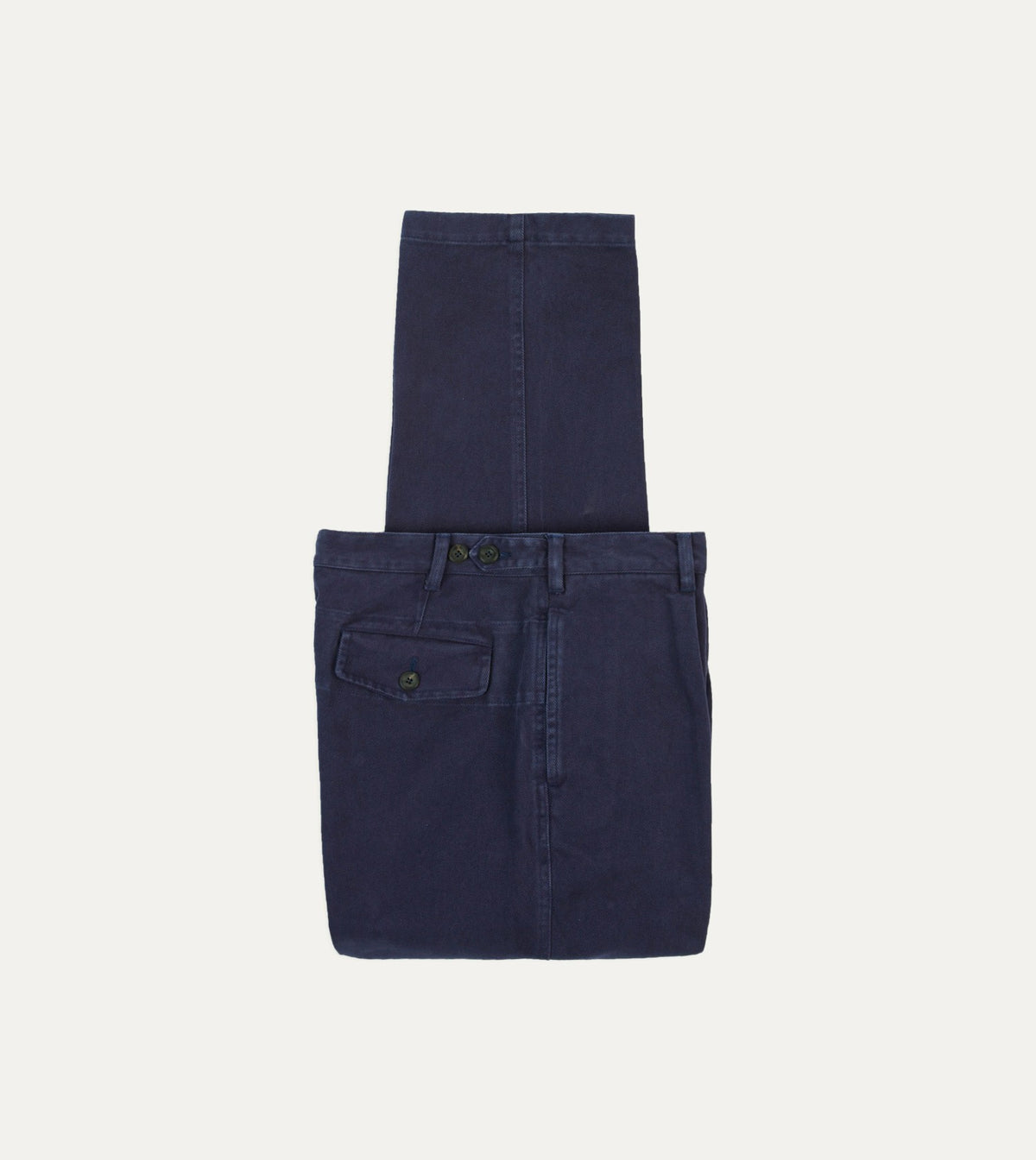 Drake's Indigo Heavy Cotton Twill Games Trousers