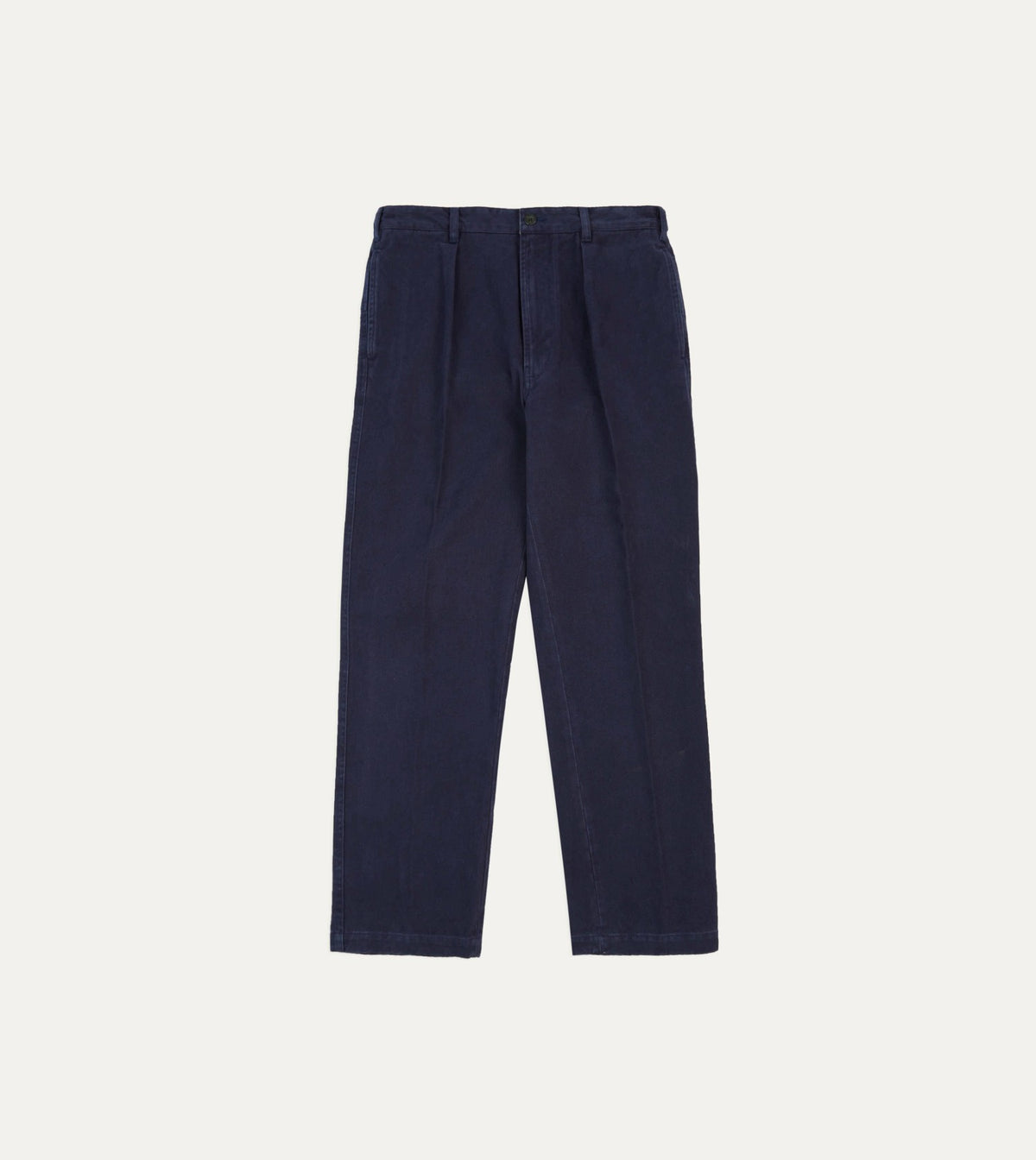 Drake's Indigo Heavy Cotton Twill Games Trousers