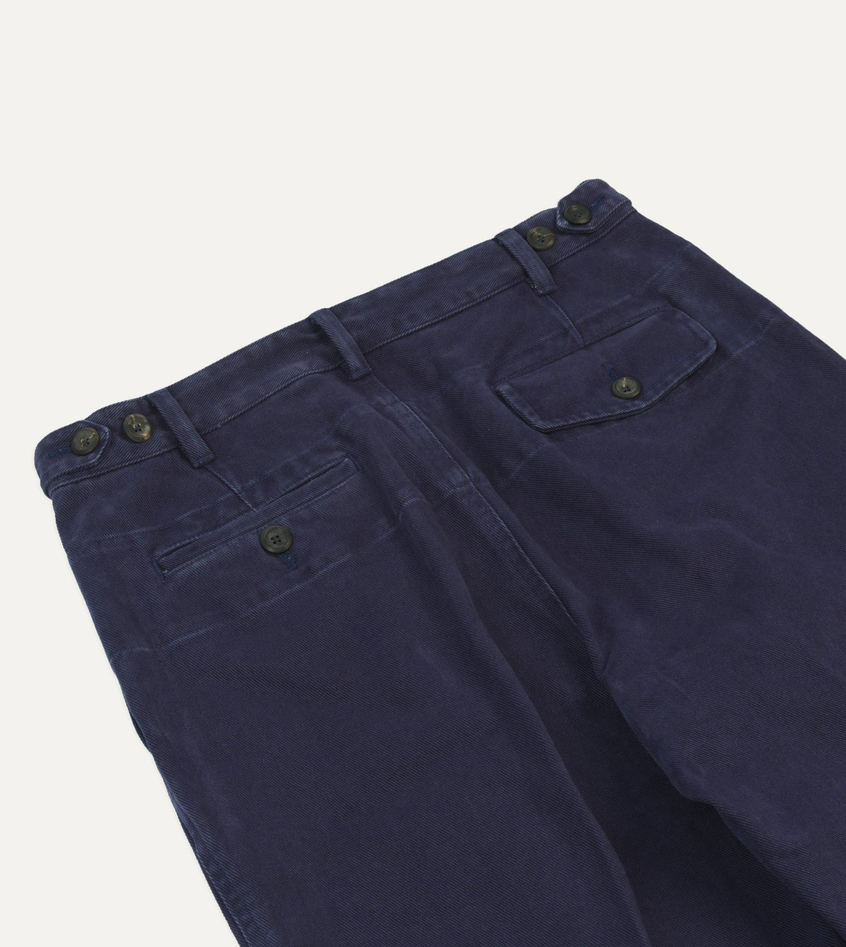 Drake's Indigo Heavy Cotton Twill Games Trousers