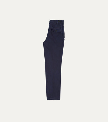 Drake's Indigo Heavy Cotton Twill Games Trousers