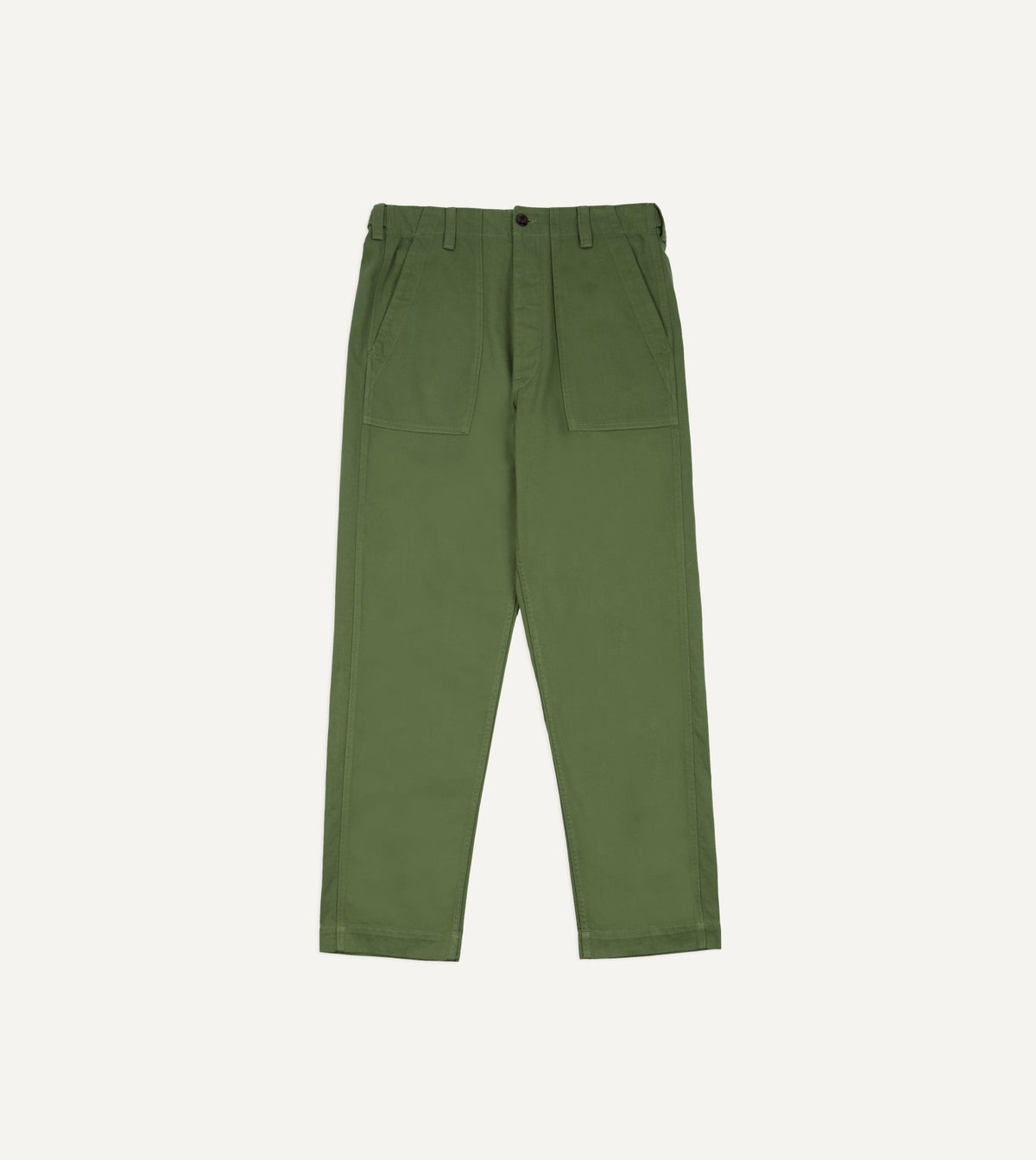 Drake's Light Green Cotton Fatigue Trouser