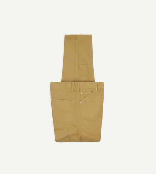 Drake's Sand Lightweight Cotton Canvas Carpenter Pant