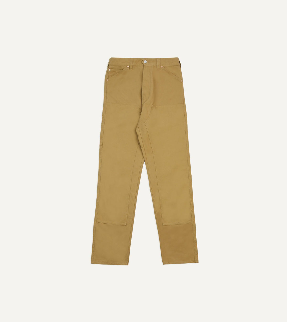 Drake's Sand Lightweight Cotton Canvas Carpenter Pant