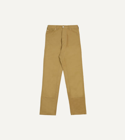 Drake's Sand Lightweight Cotton Canvas Carpenter Pant