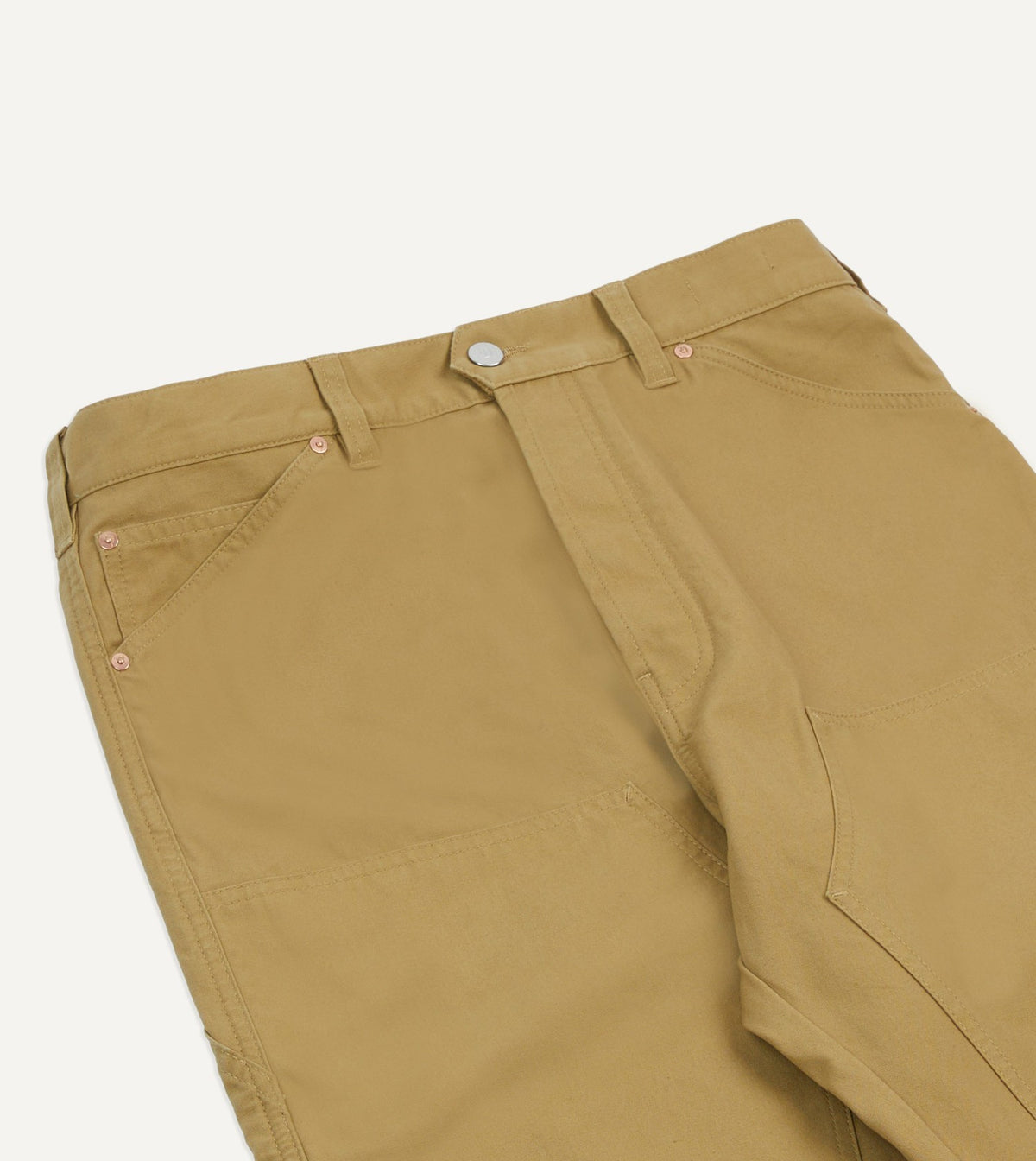 Drake's Sand Lightweight Cotton Canvas Carpenter Pant