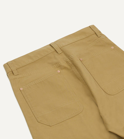 Drake's Sand Lightweight Cotton Canvas Carpenter Pant