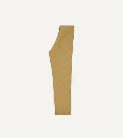 Drake's Sand Lightweight Cotton Canvas Carpenter Pant