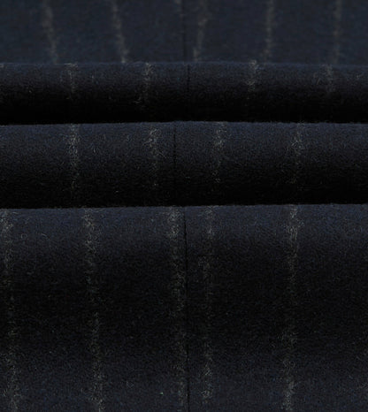 Drake's Navy Chalkstripe Wool Flannel Single-Pleat Trouser