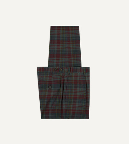 Drake's Madras Check Games Trouser