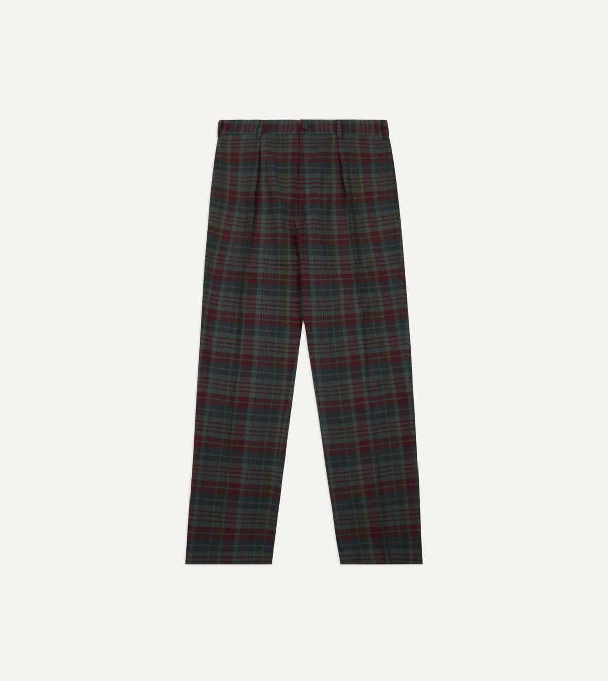 Drake's Madras Check Games Trouser
