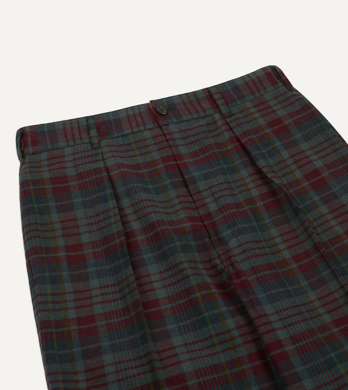 Drake's Madras Check Games Trouser