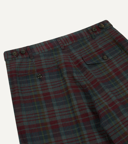 Drake's Madras Check Games Trouser