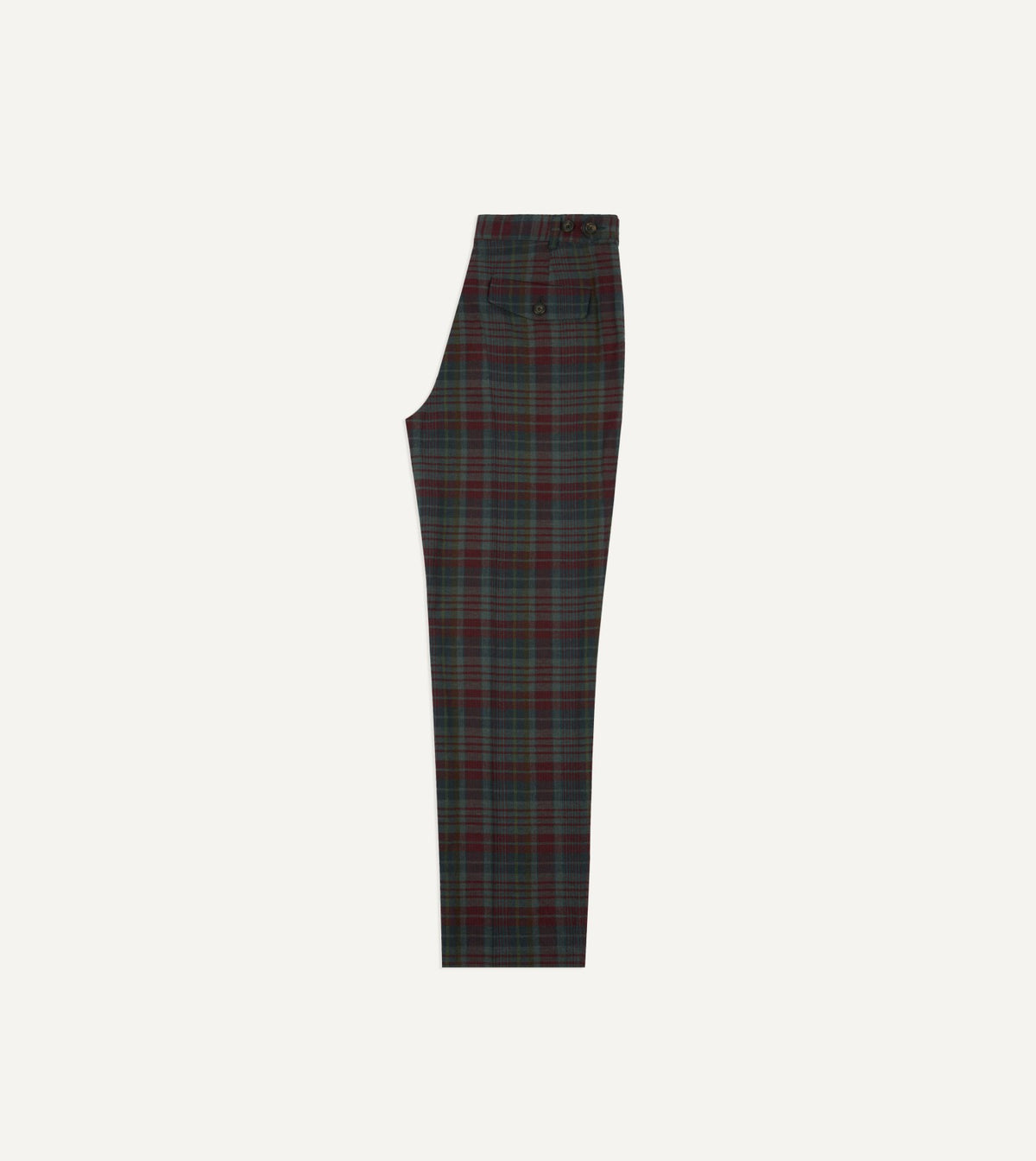 Drake's Madras Check Games Trouser