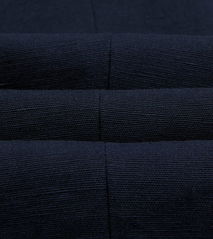 Drake's Navy Linen-Cotton Single-Pleat Trouser