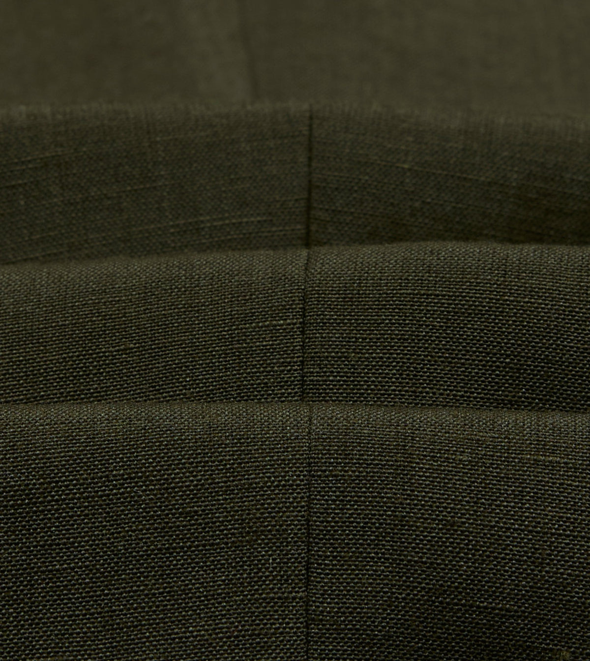 Drake's Khaki Green Linen-Wool Single Pleat Trouser