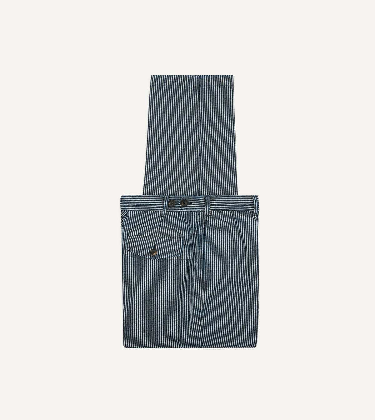 Drake's Indigo Hickory Stripe Games Trouser