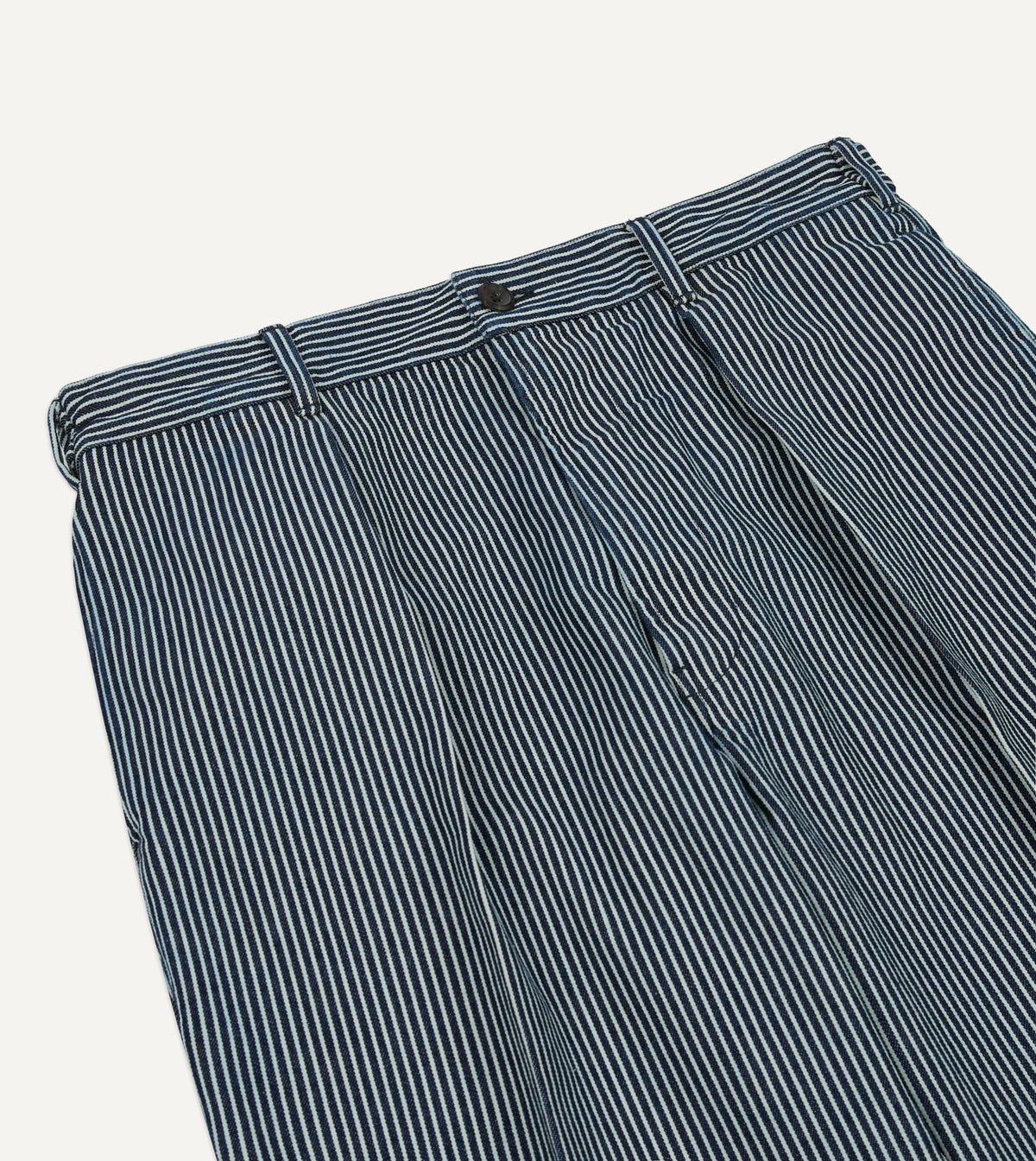 Drake's Indigo Hickory Stripe Games Trouser