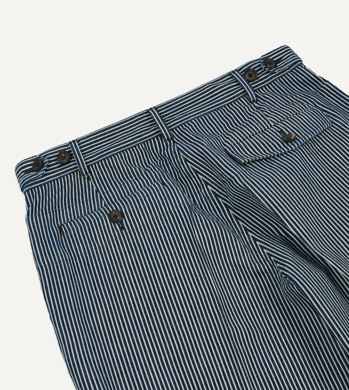 Drake's Indigo Hickory Stripe Games Trouser
