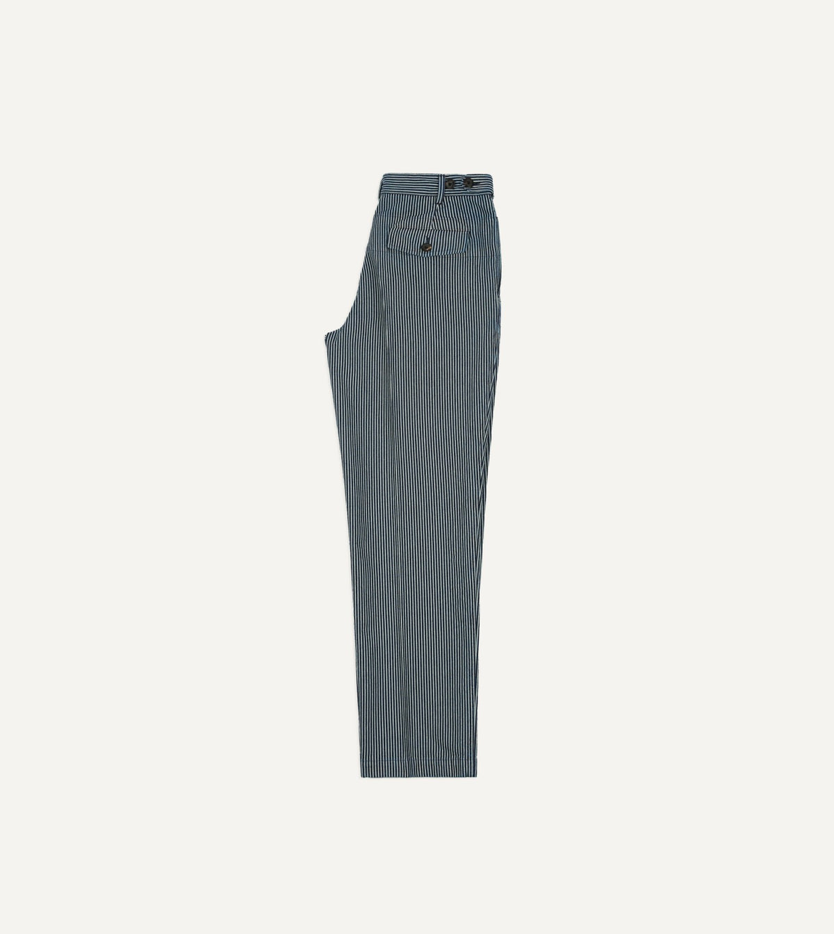 Drake's Indigo Hickory Stripe Games Trouser