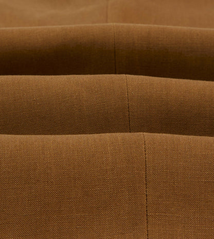 Drake's Brown Irish Linen Single Pleat Trouser