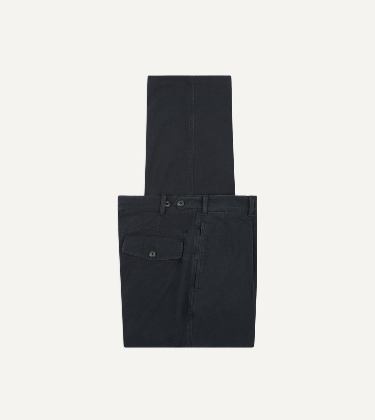 Drake's Navy Cotton Twill Field Games Trouser