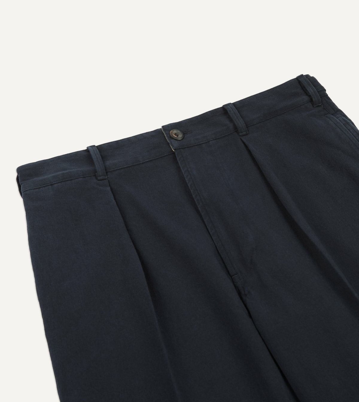 Drake's Navy Cotton Twill Field Games Trouser