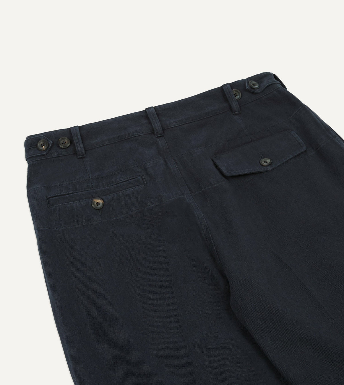 Drake's Navy Cotton Twill Field Games Trouser