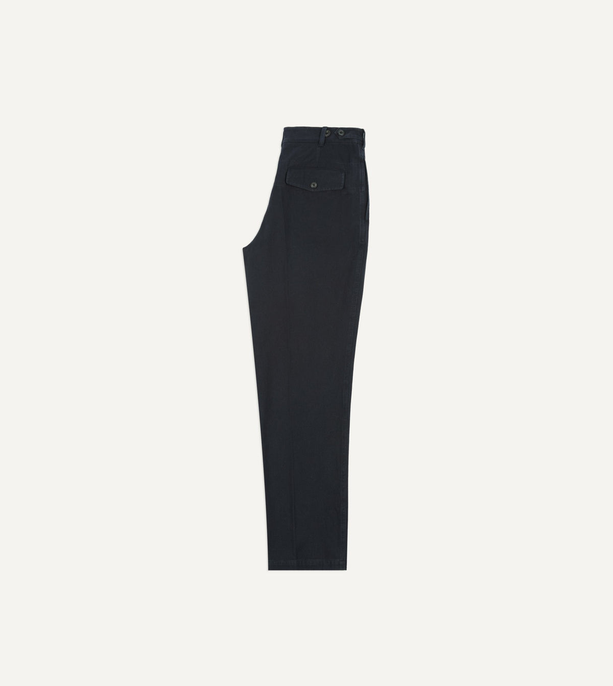 Drake's Navy Cotton Twill Field Games Trouser
