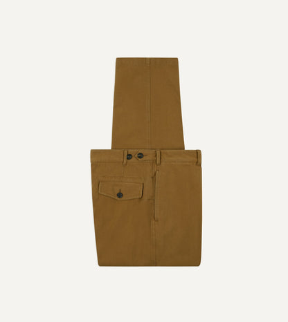 Drake's Camel Cotton Twill Field Games Trouser