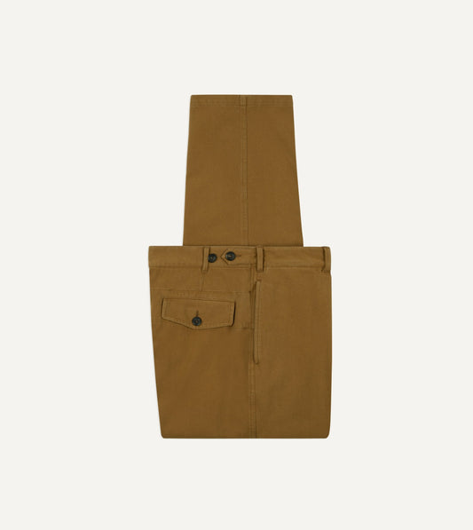 Drake's Camel Cotton Twill Field Games Trouser