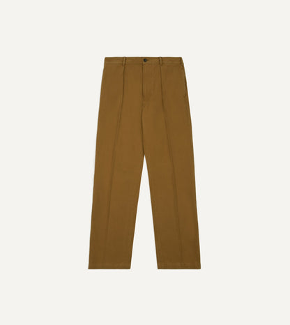 Drake's Camel Cotton Twill Field Games Trouser