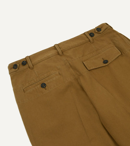 Drake's Camel Cotton Twill Field Games Trouser