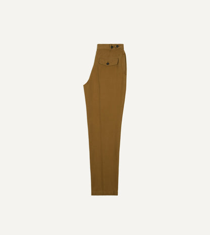 Drake's Camel Cotton Twill Field Games Trouser