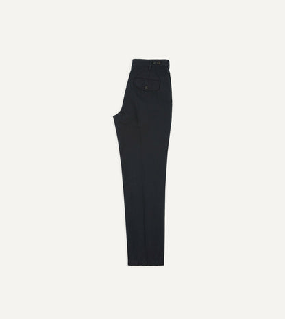 Drake's Navy Cotton-Linen Games Trouser