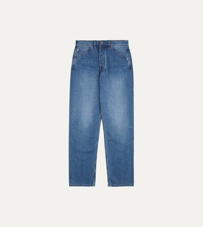 Drake's Stone Wash 13oz Seamless Denim Five-Pocket Jeans