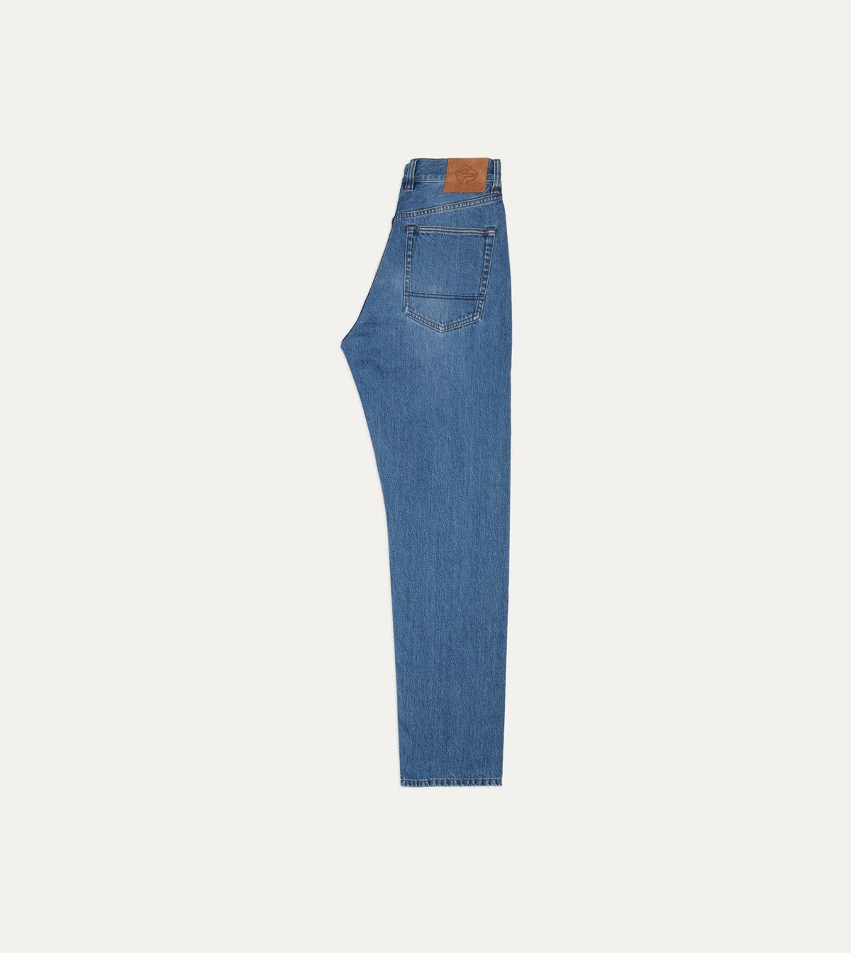 Drake's Stone Wash 13oz Seamless Denim Five-Pocket Jeans