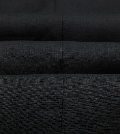 Drake's Black Irish Linen Single Pleat Trouser