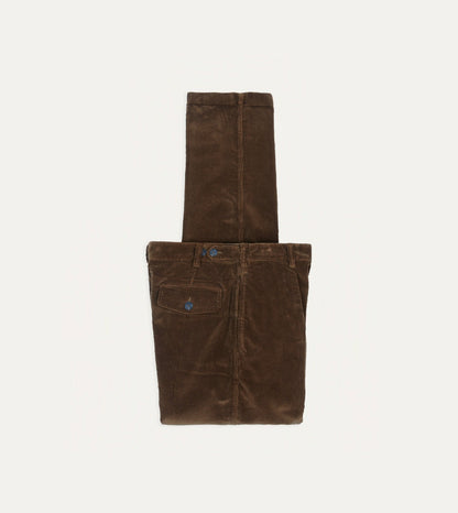 Drake's Russet Cotton Corduroy Games Trousers