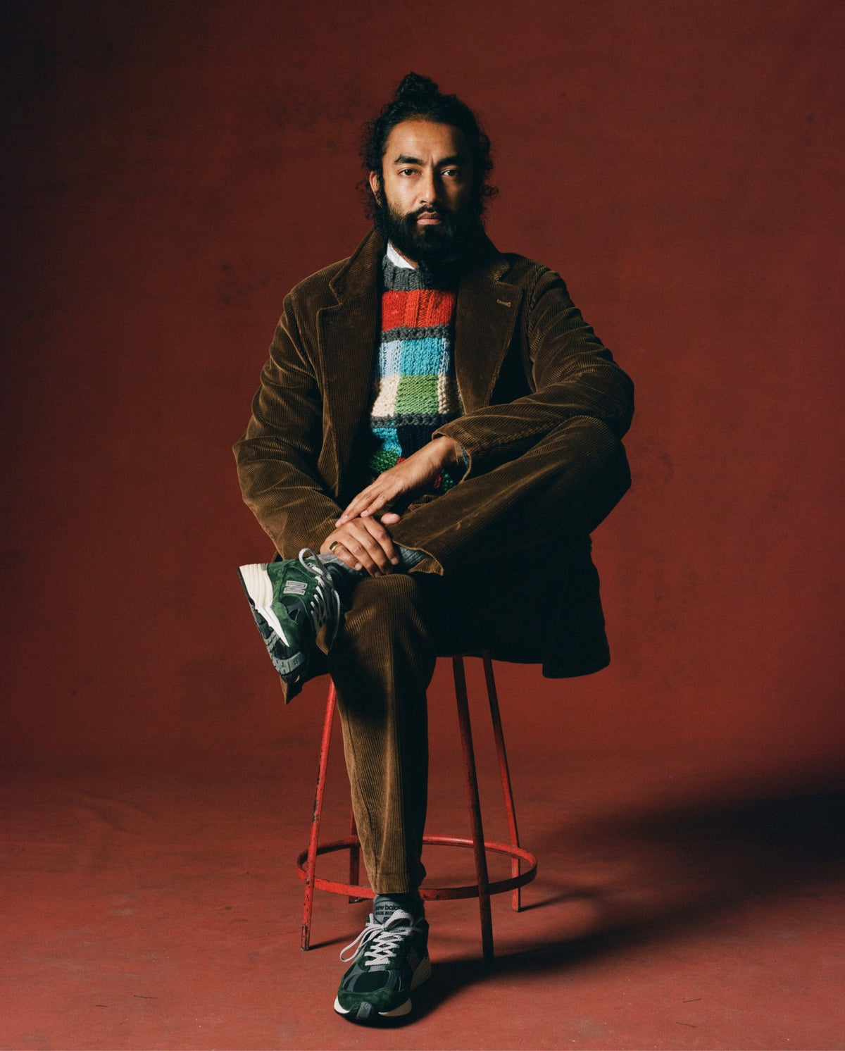 Drake's Russet Cotton Corduroy Games Trousers