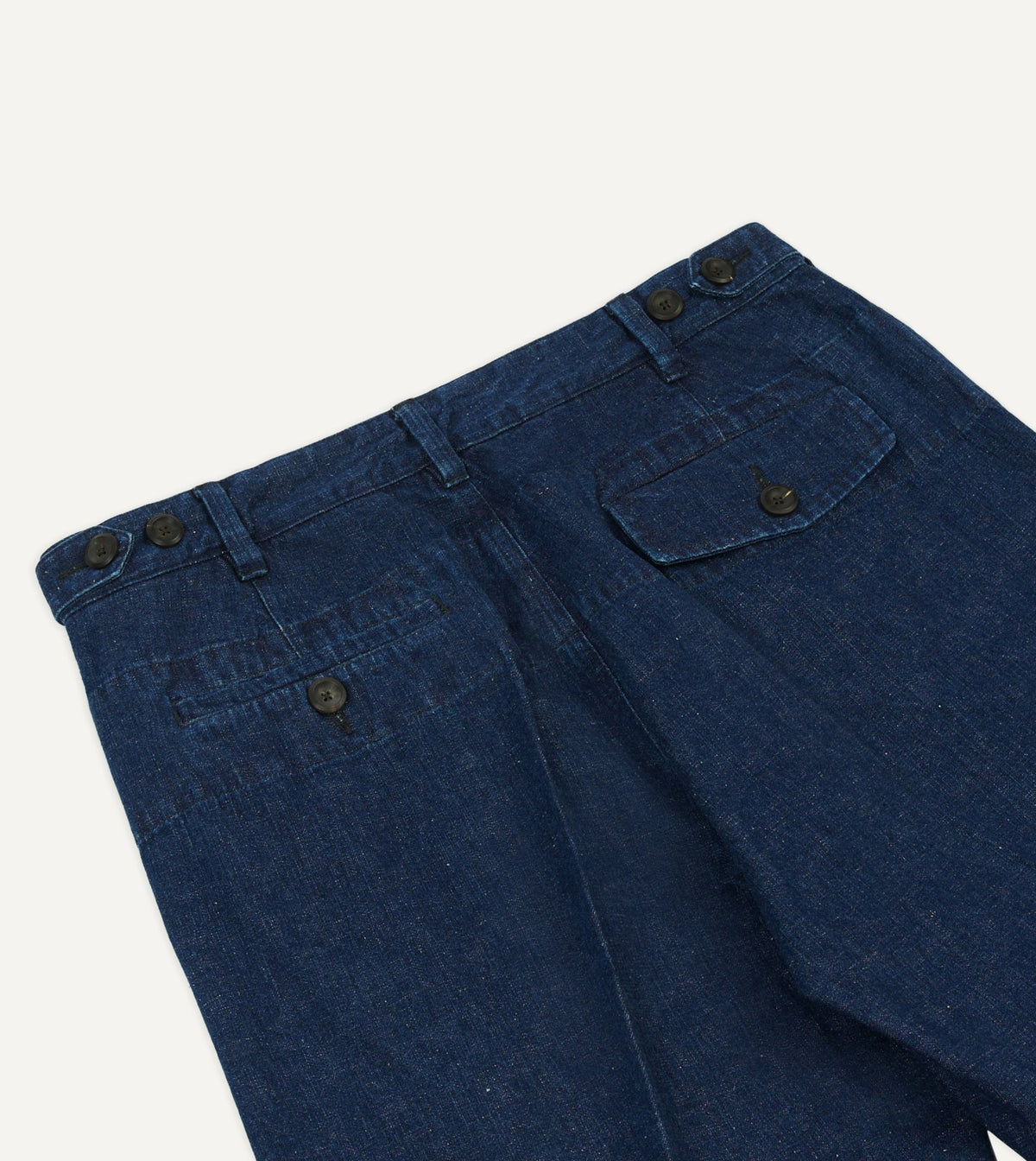 Drake's Indigo Cotton-Linen Games Trousers