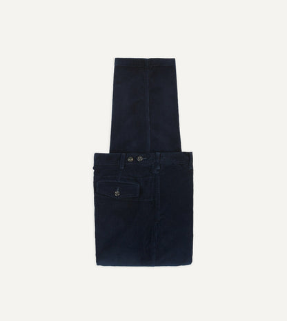 Drake's Navy Cotton Corduroy Field Games Trousers