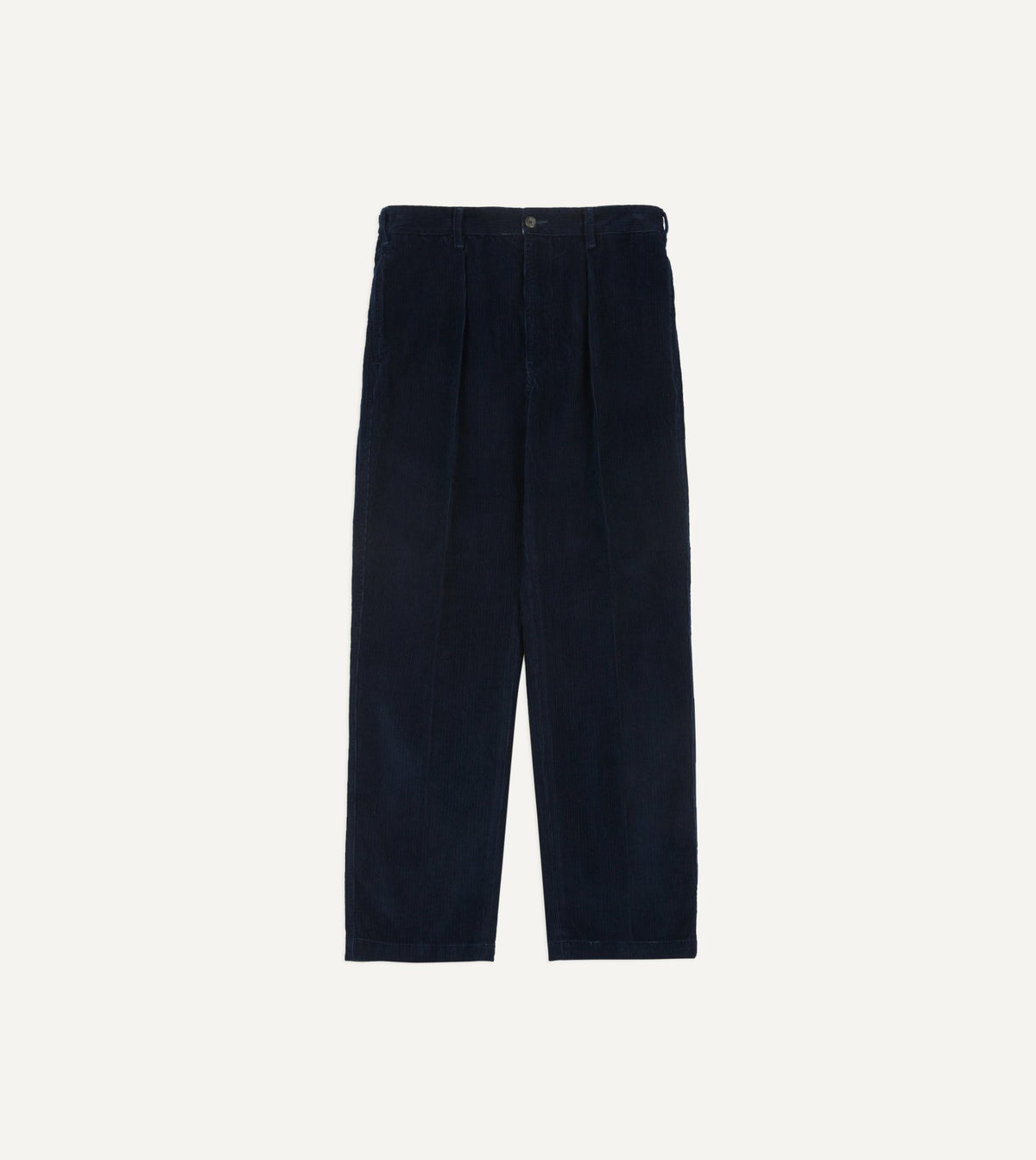 Drake's Navy Cotton Corduroy Field Games Trousers