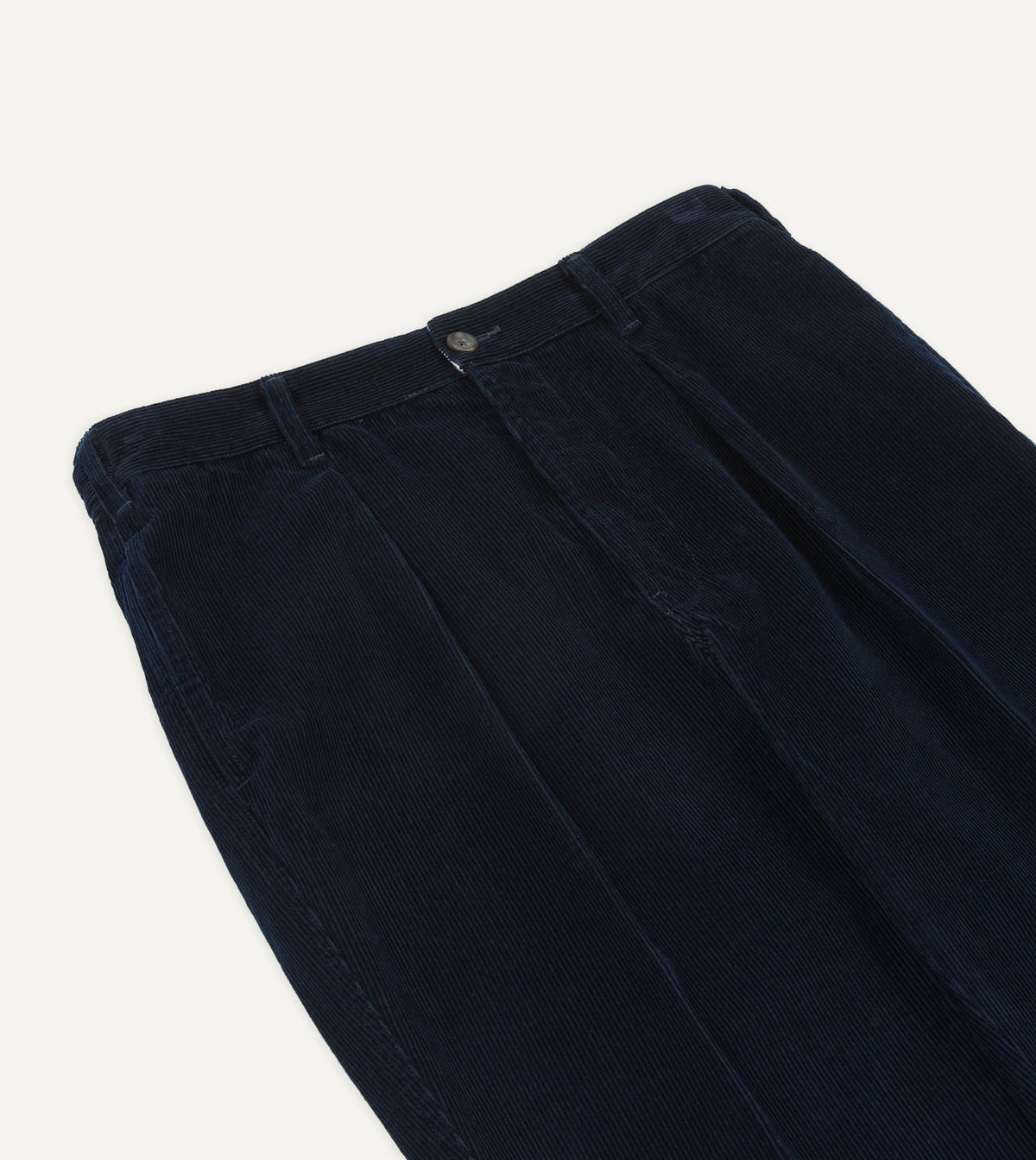 Drake's Navy Cotton Corduroy Field Games Trousers