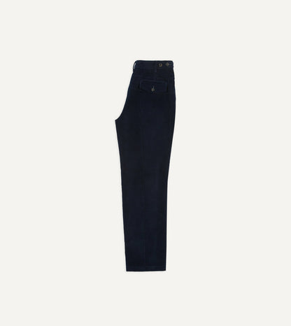 Drake's Navy Cotton Corduroy Field Games Trousers