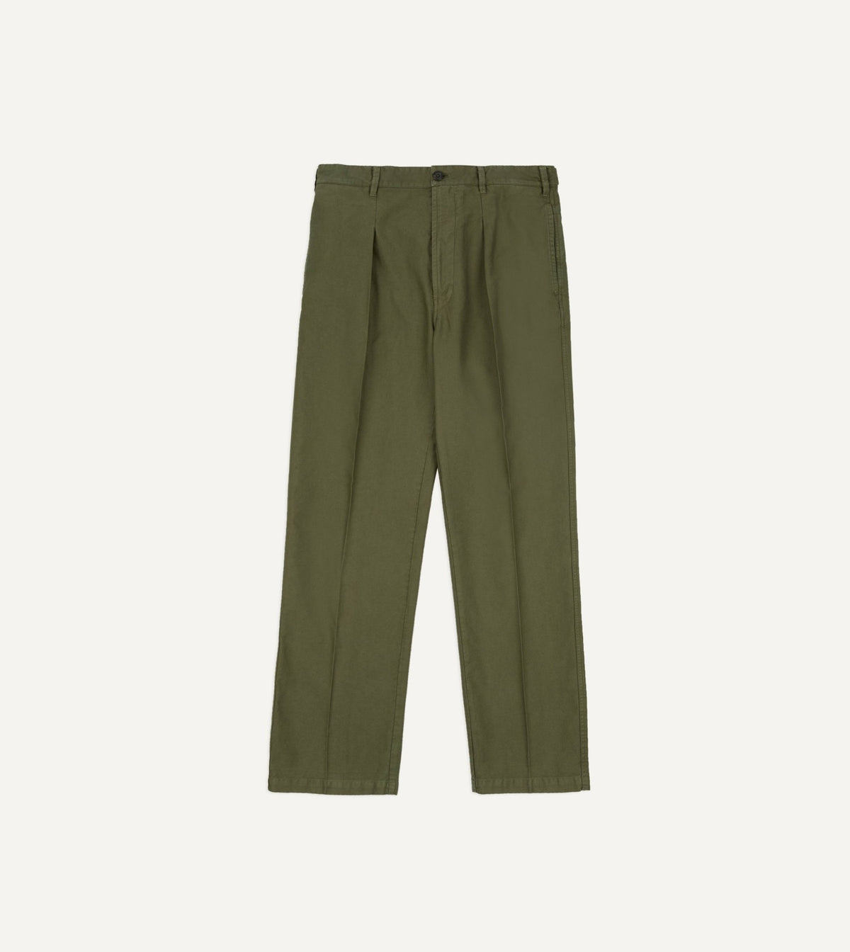 Drake's Olive Summer Moleskin Games Trouser