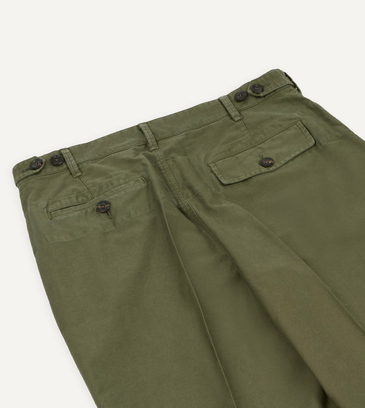 Drake's Olive Summer Moleskin Games Trouser