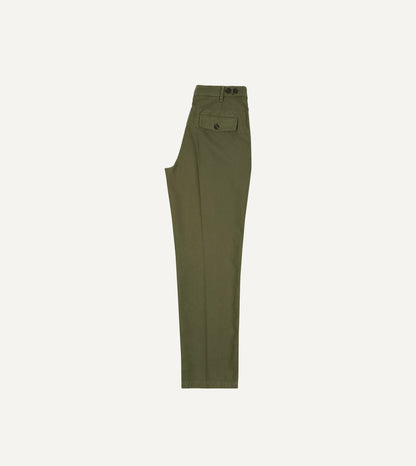 Drake's Olive Summer Moleskin Games Trouser