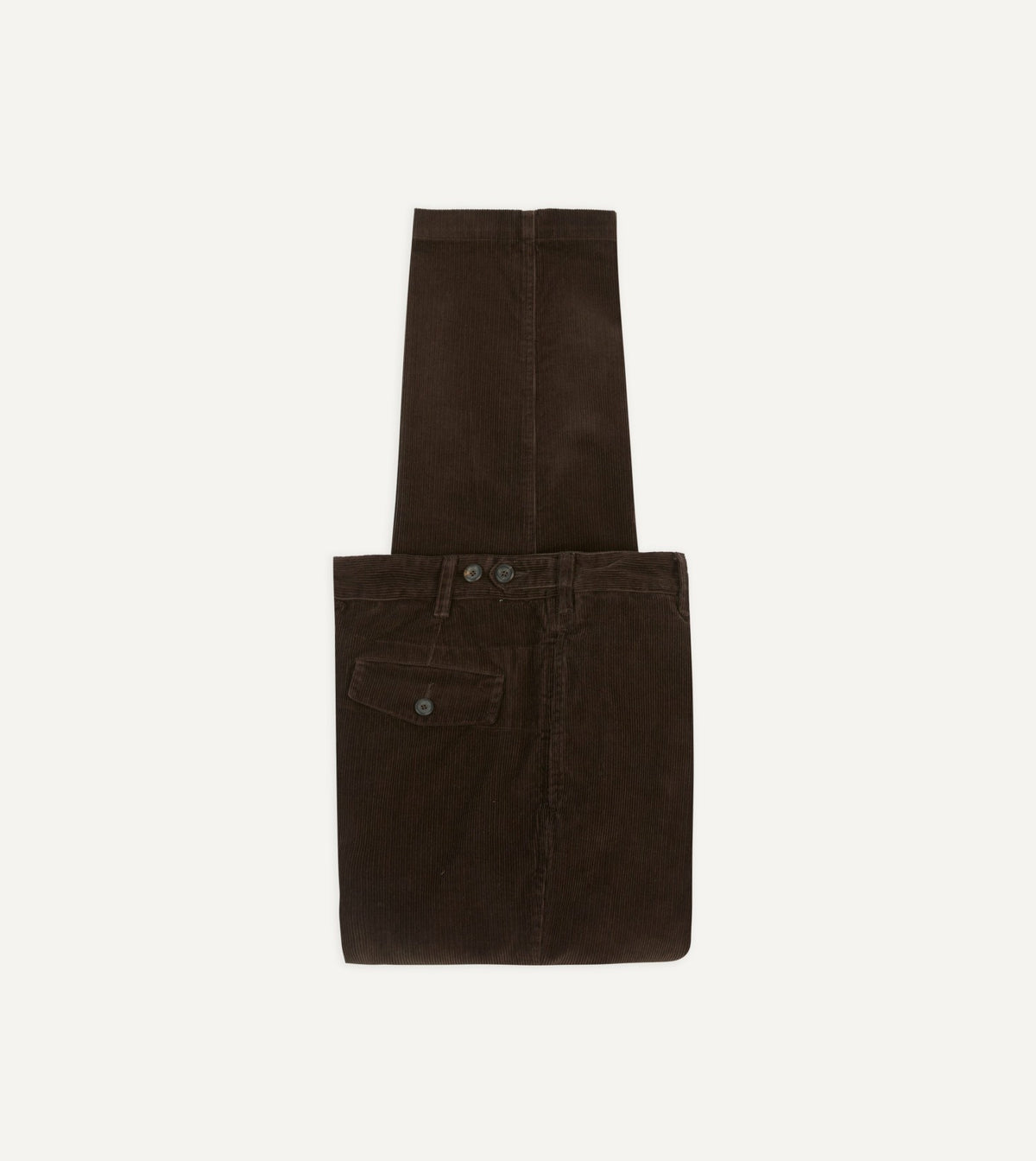 Drake's Brown Cotton Corduroy Field Games Trousers